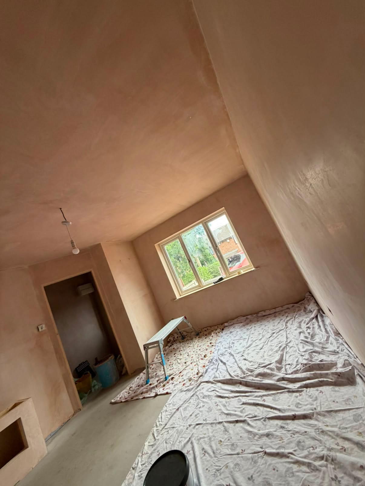 Bedroom skimmed throughout, floors fully sheeted