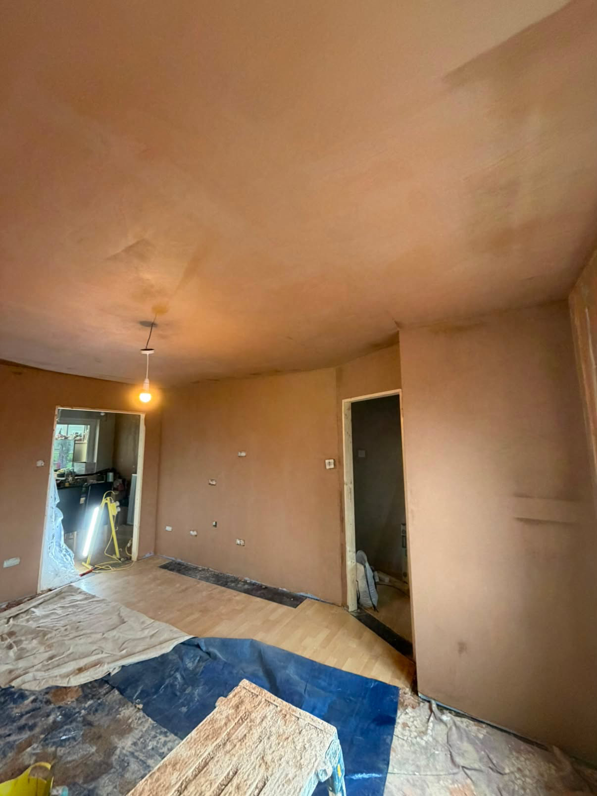 The same style of room skimmed wall-to-wall and ceiling included